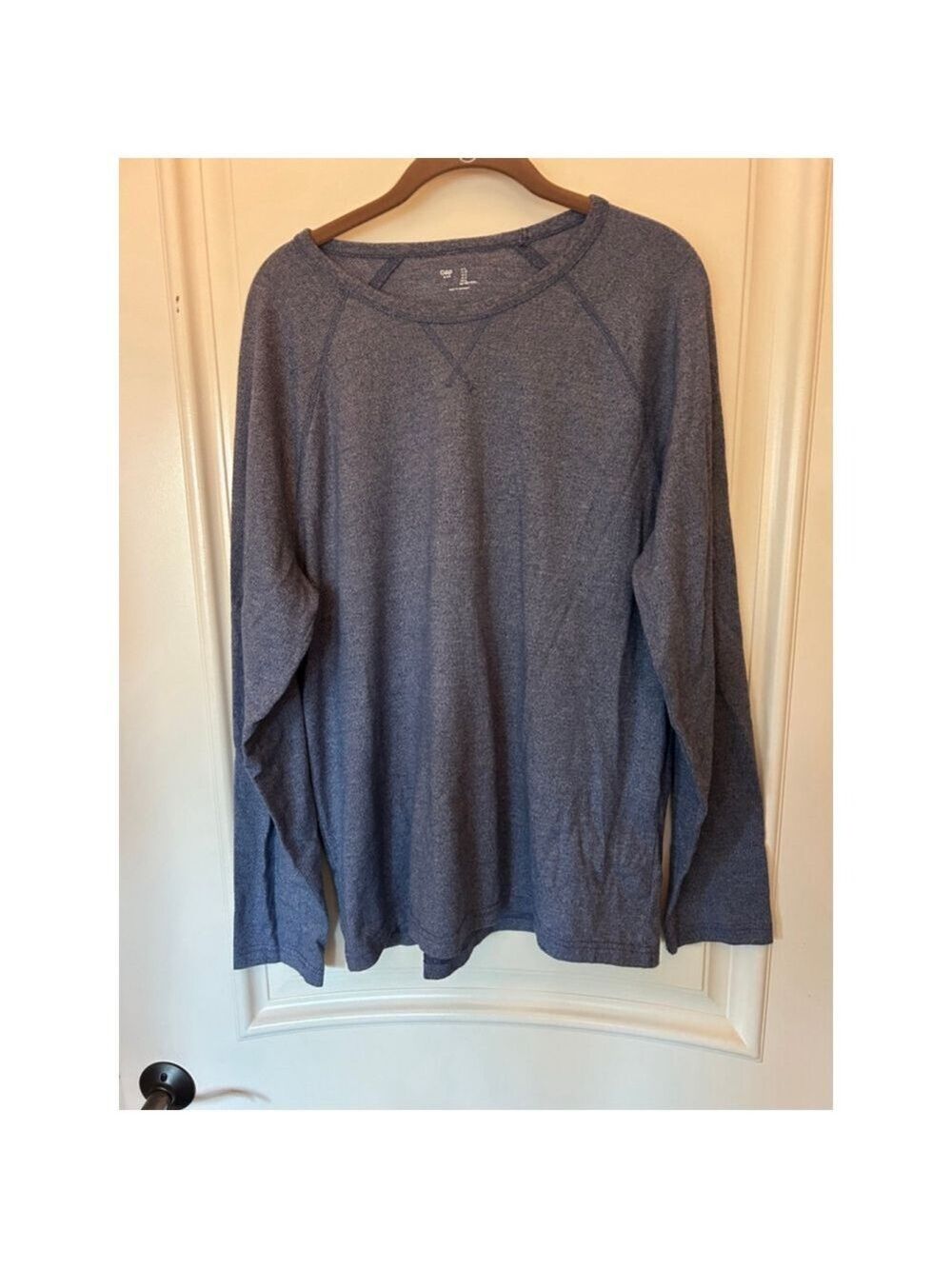 Men's Gap Blue Long Sleeve Raglan Tee Standard L